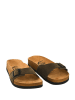 Moosefield Leren slippers kaki