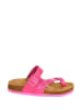 Moosefield Leren teenslippers roze