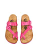 Moosefield Leren teenslippers roze