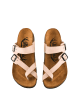 Moosefield Leren teenslippers lichtroze