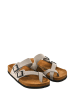 Moosefield Leren teenslippers grijs