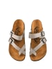 Moosefield Leren teenslippers grijs