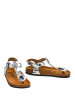 Moosefield Leren sandalen zilverkleurig