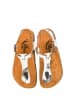 Moosefield Skórzane sandały w kolorze srebrnym