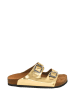 Moosefield Leren slippers goudkleurig