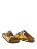 Moosefield Leren slippers goudkleurig
