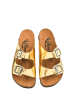 Moosefield Leder-Pantoletten in Gold