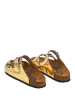 Moosefield Leren slippers goudkleurig