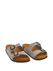 Moosefield Leren slippers grijs