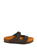 Moosefield Leren slippers bruin