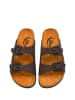 Moosefield Leren slippers bruin