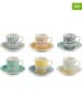 Villa d´Este 6-delige set: koffiekoppen "Marea" meerkleurig - 90 ml
