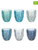 Villa d´Este 6er-Set: Gläser "Syrah" in Blau - 230 ml