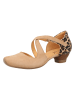 Think! Leren pumps beige