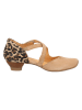 Think! Leren pumps beige