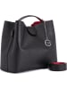 Mia Tomazzi Leder-Henkeltasche in Schwarz - (B)31 x (H)26 x (T)13 cm