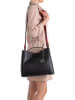Mia Tomazzi Leren handtas zwart - (B)31 x (H)26 x (D)13 cm