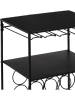 Rétro Chic Weinregal in Schwarz - (B)45 x (H)70 x (T)35 cm