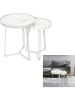 Rétro Chic Set van twee bijzettafels "Wild" wit