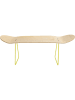 little nice things Bank "Skate" in Natur/ Gelb - (B)79 x (H)30 x (T)20 cm
