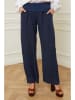 Fleur de Lin Leinen-Hose "Astrid" in Dunkelblau