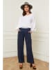 Fleur de Lin Leinen-Hose "Astrid" in Dunkelblau