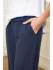 Fleur de Lin Leinen-Hose "Astrid" in Dunkelblau