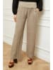 Joséfine Leinen-Hose "Astrid" in Taupe