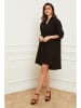 Fleur de Lin Leinen-Kleid "Basta" in Schwarz
