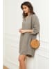 Fleur de Lin Leinen-Kleid "Basta" in Taupe