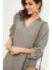 Fleur de Lin Leinen-Kleid "Basta" in Taupe