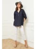 Fleur de Lin Linnen blouse "Bjorg" donkerblauw