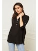 La Compagnie Du Lin Linnen blouse "Bjorg" zwart