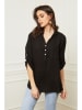 La Compagnie Du Lin Linnen blouse "Bjorg" zwart