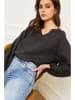 Joséfine Linnen blouse "Celiane" antraciet
