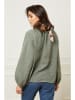 Joséfine Leinen-Bluse "Celiane" in Khaki