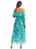 Awama Sukienka w kolorze turkusowym ze wzorem