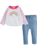Levi's Kids 2-częściowy zestaw w kolorze błękitno-biało-jasnoróżowym