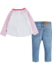 Levi's Kids 2tlg. Outfit in Weiß/ Rosa/ Hellblau