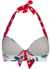 SHORT STORIES Biustonosz bikini w kolorze biało-czerwonym ze wzorem