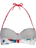 SHORT STORIES Biustonosz bikini w kolorze biało-czerwonym ze wzorem