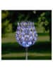 Garden Hero 2er-Set: LED-Solar-Gartenstecker "Kristallblume" mit Farbwechsel - (H)65 cm