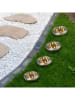 Garden Hero 4er-Set: LED-Solar-Gartenstecker in Warmweiß - Ø 12 cm