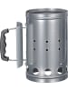 Chefware Kominek w kolorze srebrnym do rozpalania - 24 x 27 x 16 cm