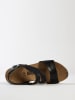 BACKSUN Sandały "Bolzano" w kolorze czarnym na koturnie