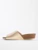 BACKSUN Keilpantoletten "Bologne" in Gold