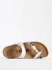 BACKSUN Teenslippers "Barcelone" wit/zwart