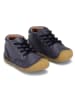 Bundgaard Skórzane buty "Petit Lace" w kolorze granatowym do nauki chodzenia