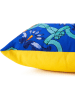 EXCELSA Kissen "Trinacria" in Blau/ Gelb - (L)50 x (B)40 cm