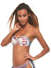 Kris Line Bikini-Oberteil "Elba" in Weiß/ Bunt